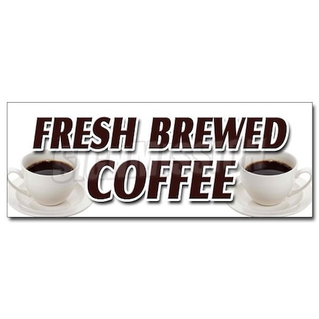 Signmission FRESH BREWED COFFEE DECAL sticker iced brew drinks espresso cappuccino, D-36 Fresh Brewed Coffee D-36 Fresh Brewed Coffee
